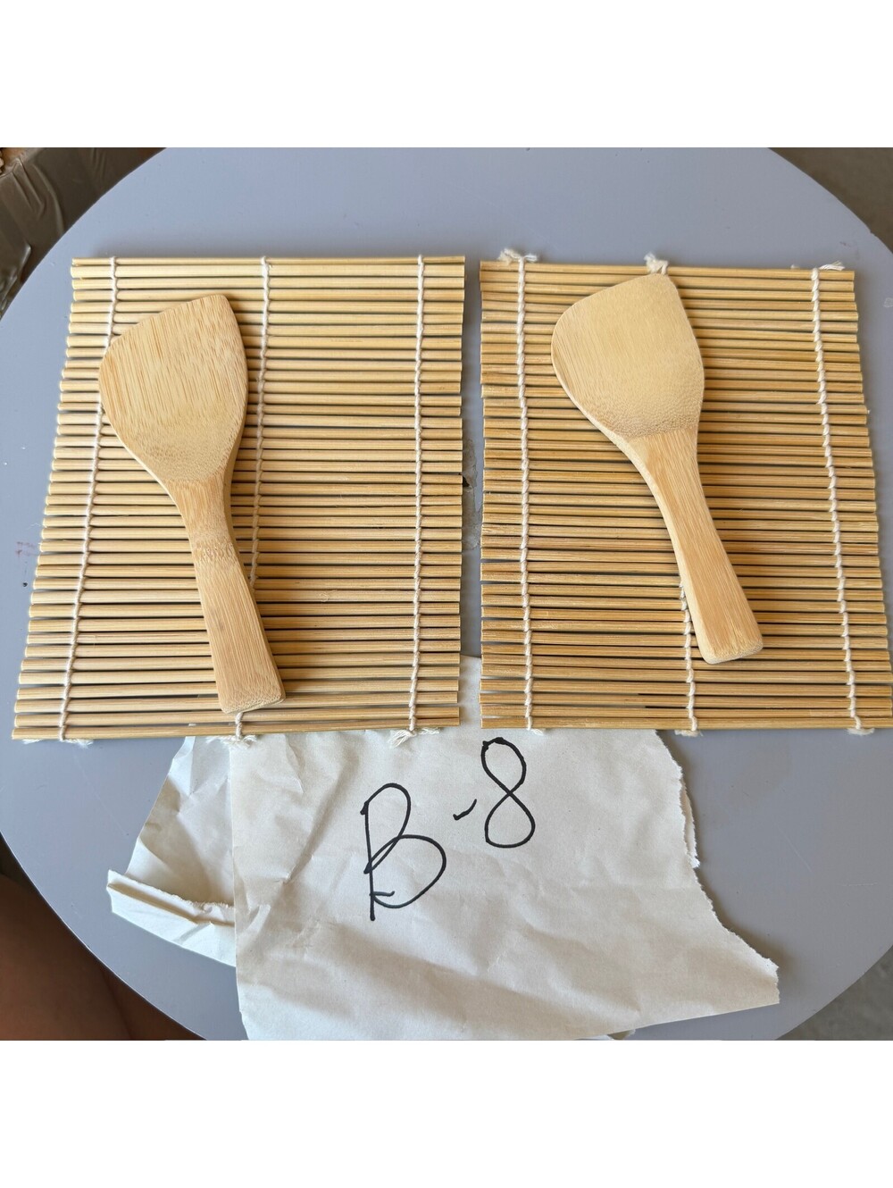 Bamboo Sushi Rolling Mat‎ & Paddle Set 4pc Kitchen Tool Kit B-8